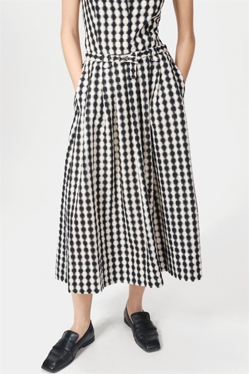 NUÉ NOTES LIVORNO SKIRT BLACK CREME CHECK